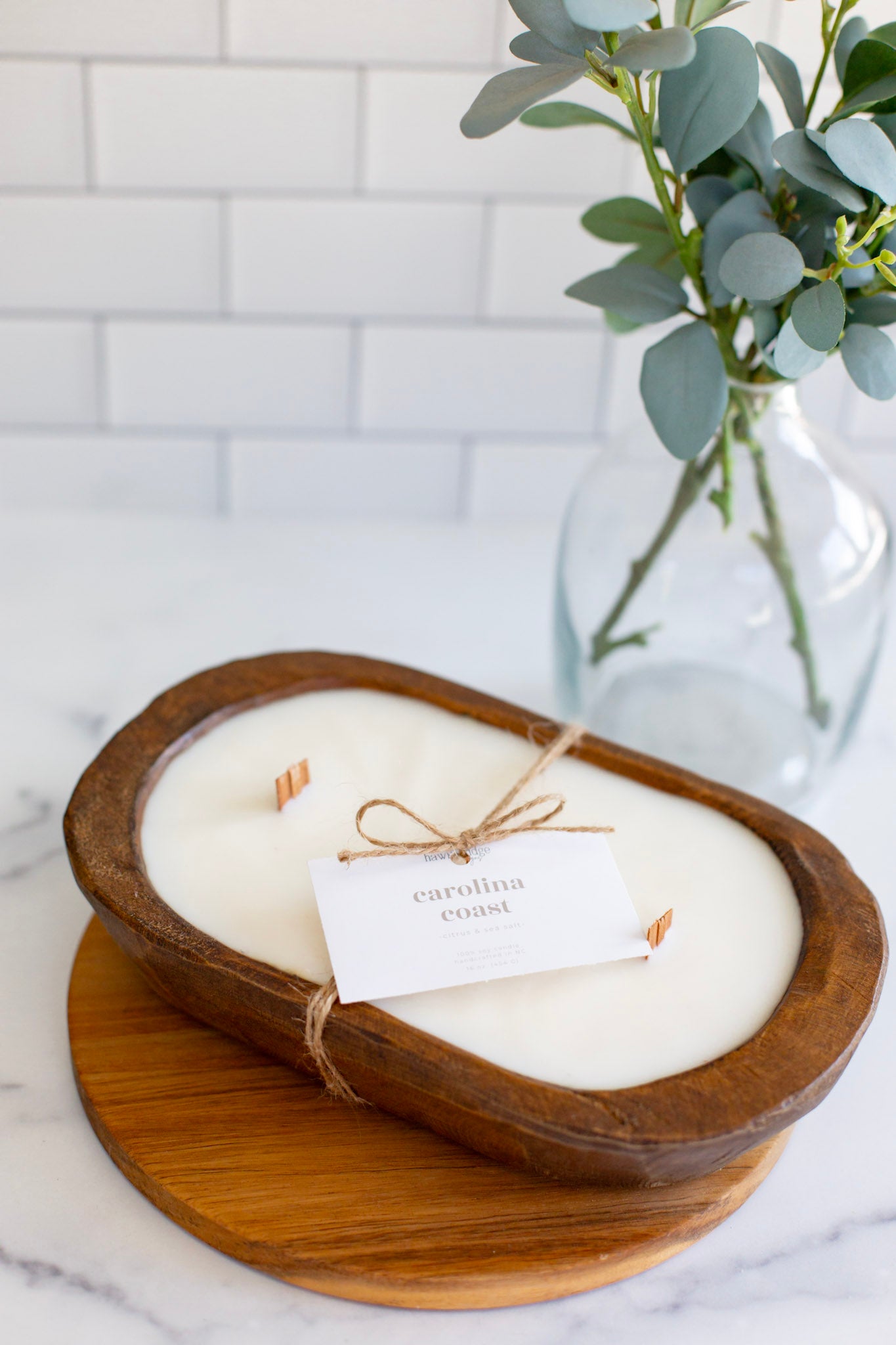 Carolina Coast Wooden Dough Bowl